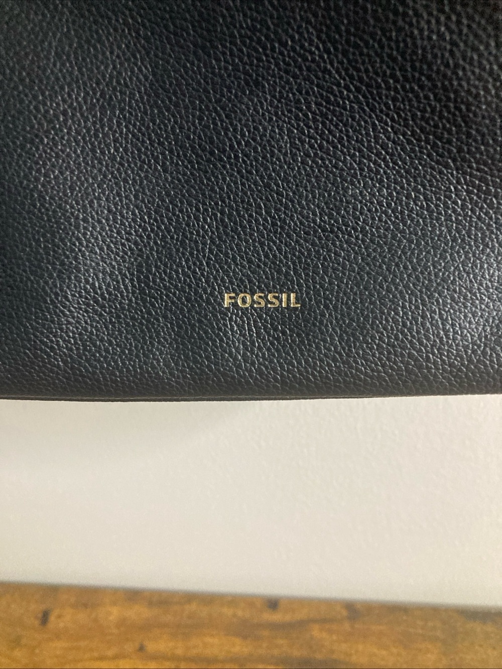 FOSSIL Black Crossbody Organizer Handbag Hippie Boho Purse Cowhide Leather - Picture 3 of 16